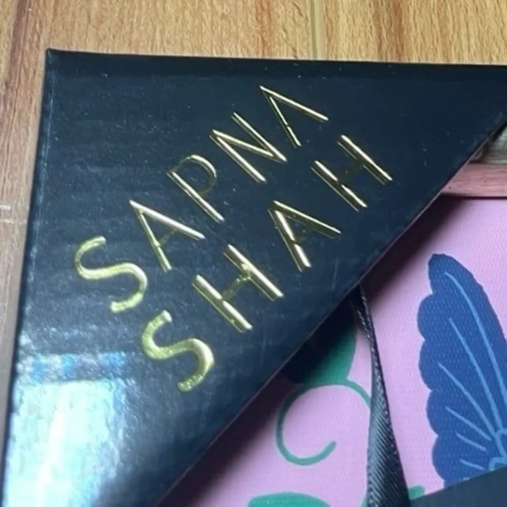 Sapna Shah Bengal Tiger Floral Butterfly Gold Frame Wall Art Decor